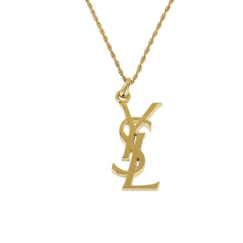 ysl necklace logo|YSL padlock necklace.